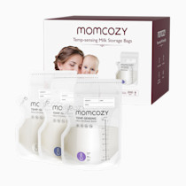 Momcozy Breastmilk Storage Bag, 8Oz, Temp-Sensing Color Change 200 Count Breast Milk Bags with Pour Spout, Milk Bag Self Standing for Breastfeeding, No Leak Presterilized for Freezer