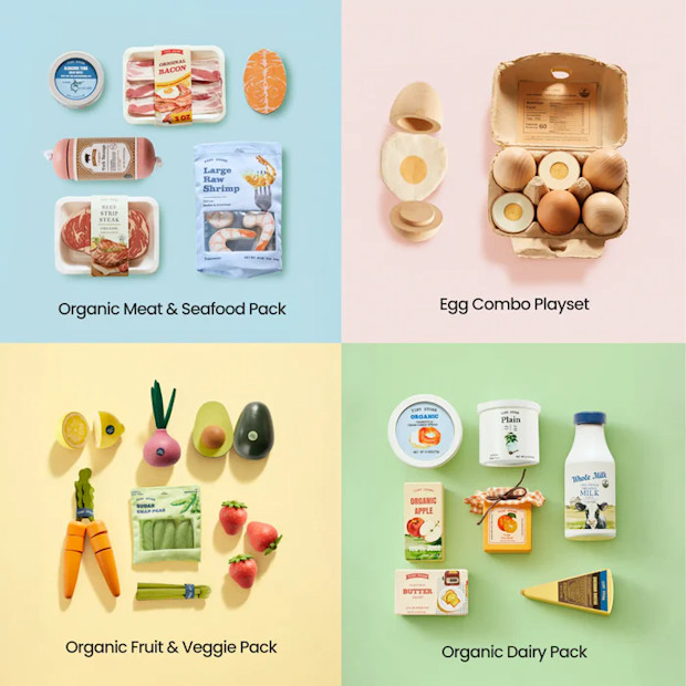 Tiny Land Organic Play Food Collection.