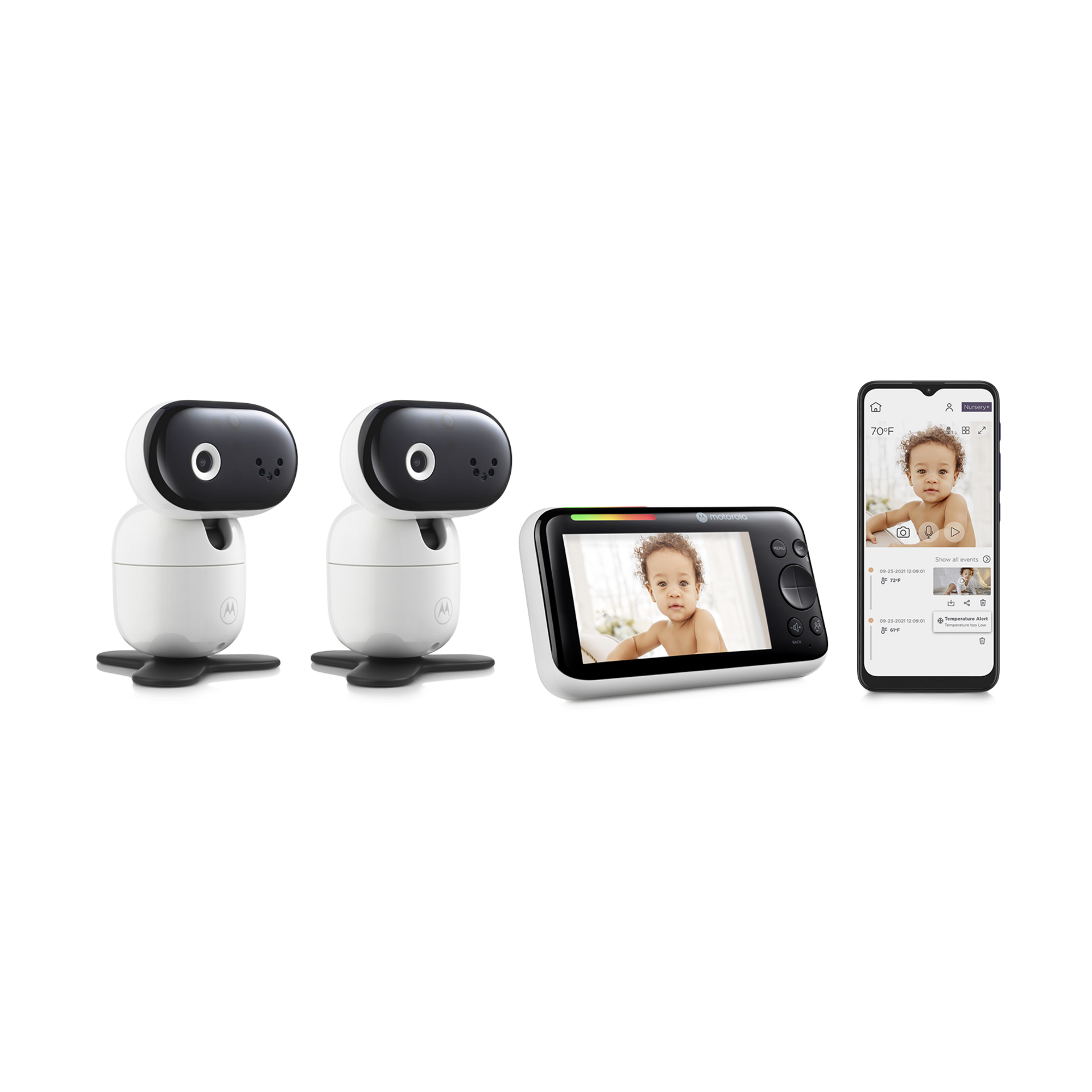 Motorola PIP 1510 Connect 5" 1080p Remote Pan/Tilt Video Baby Monitor - 2 Cameras.