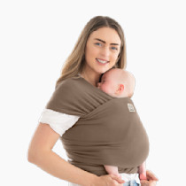 KeaBabies Baby Wrap Carrier - All in 1 Original Baby Carrier Newborn to Toddler Sling, Easy to Wear, Hands Free Bonding, Lightweight, Breathable Infant Wraps (Saddle Brown)