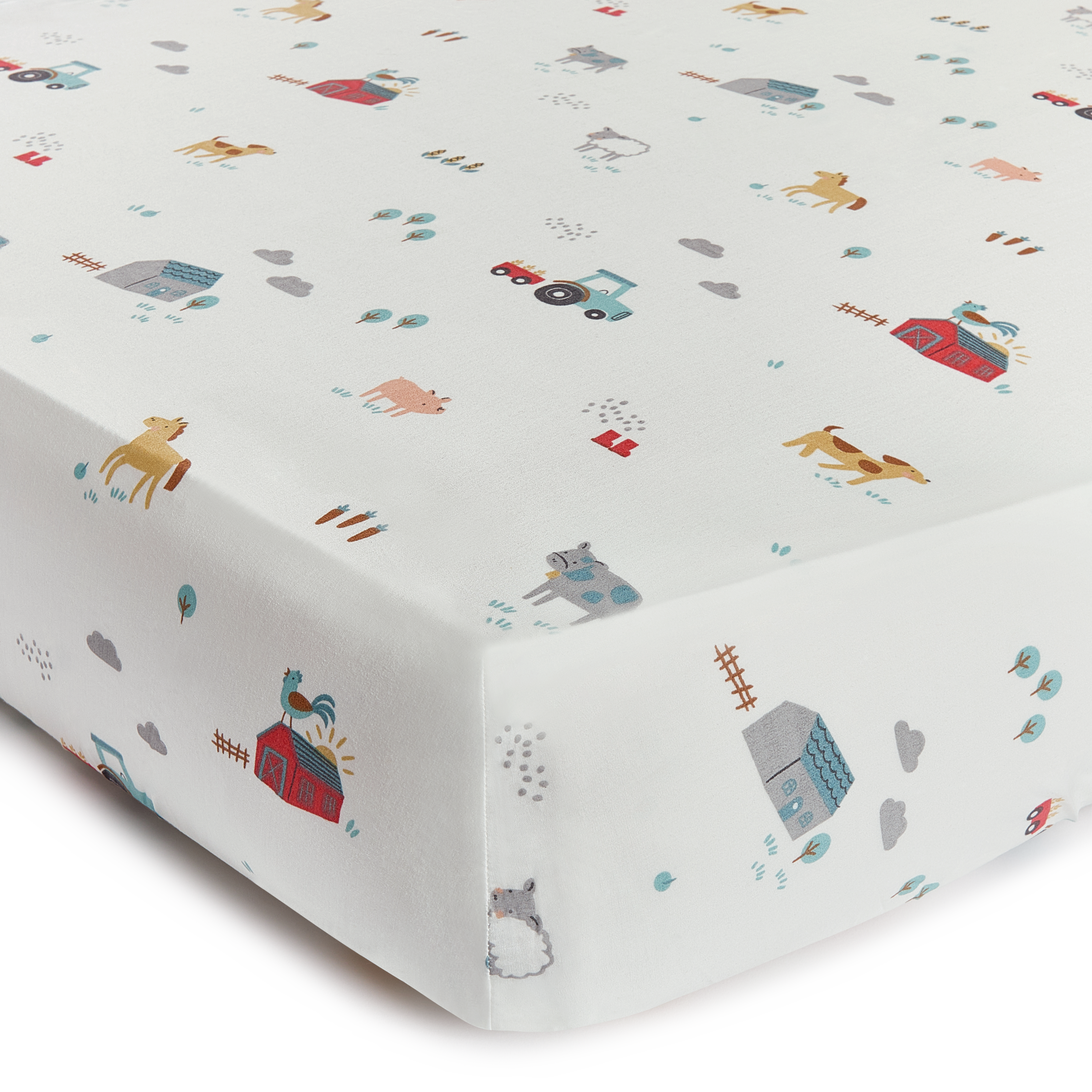 Soundly Percale Organic Crib Sheet.