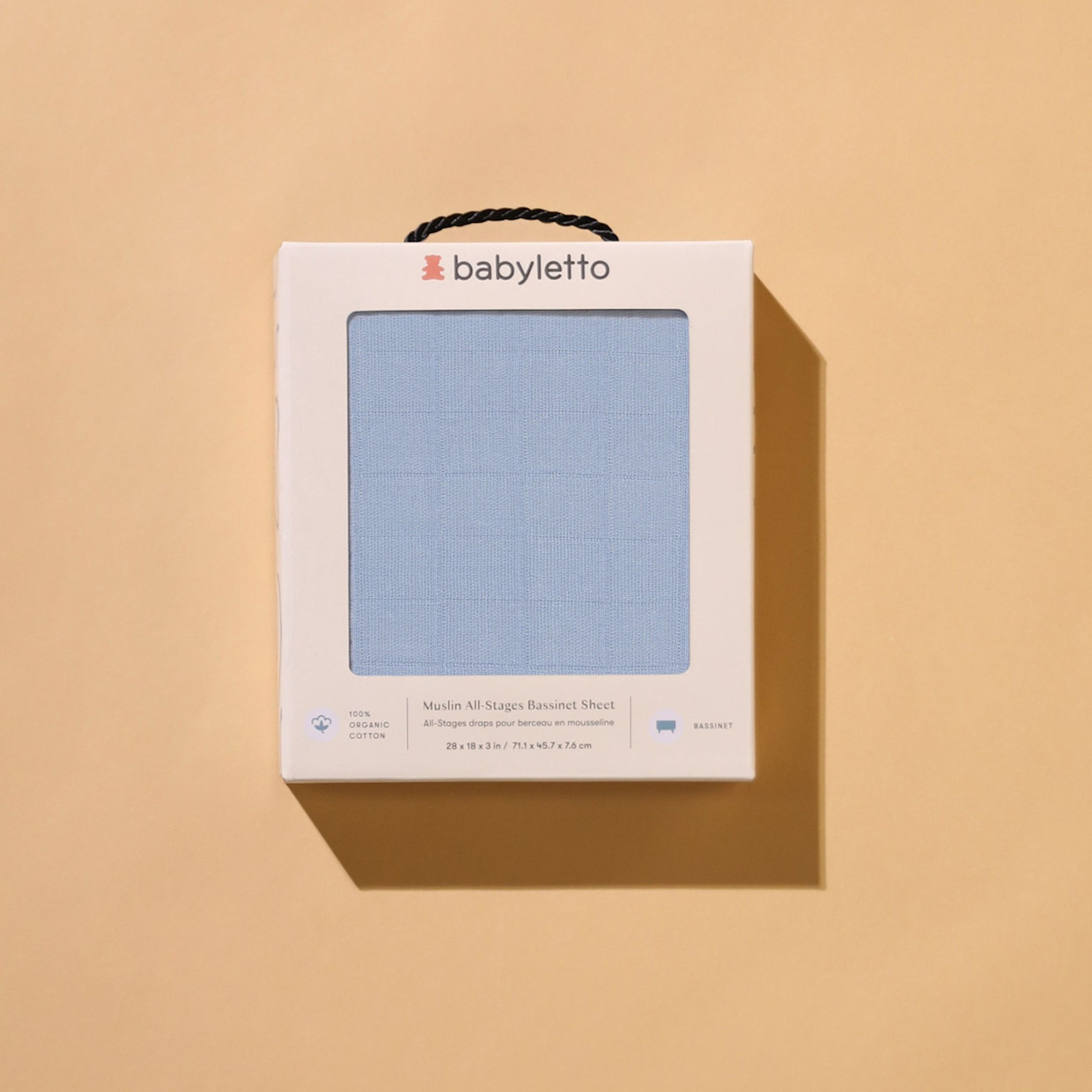 babyletto All-Stages Bassinet Sheet - Dewdrop.