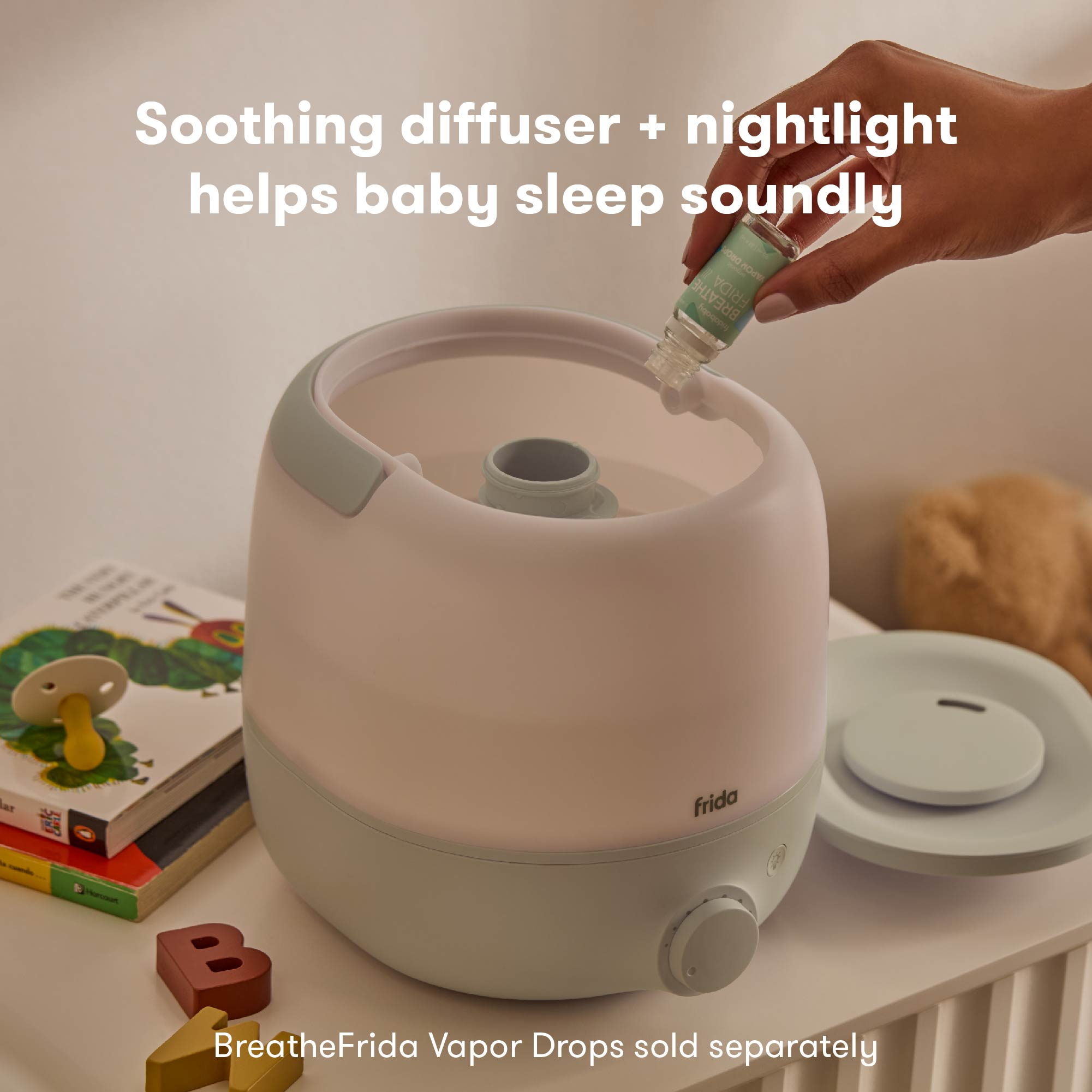 Frida Baby Frida Baby x Babylist 3-in-1 Humidifier, Diffuser & Nightlight - Sage Green.