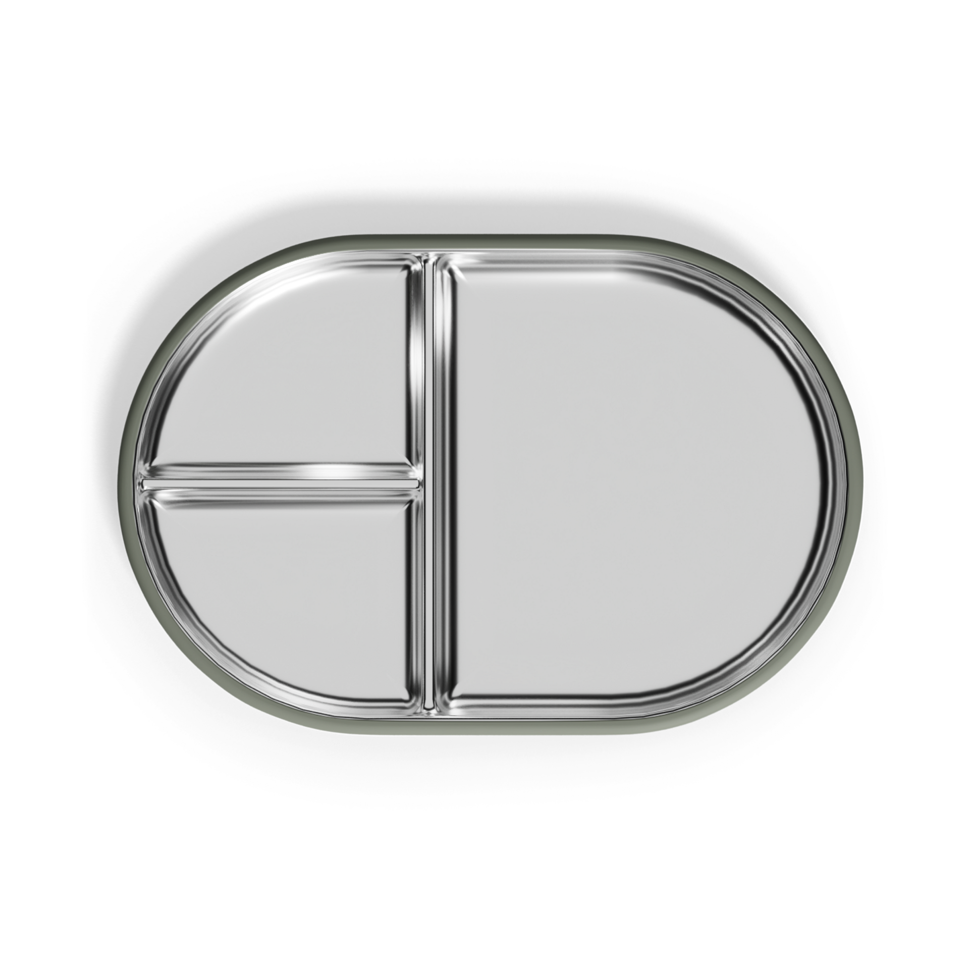 Lalo Stainless Steel Suction Plate - Sage.