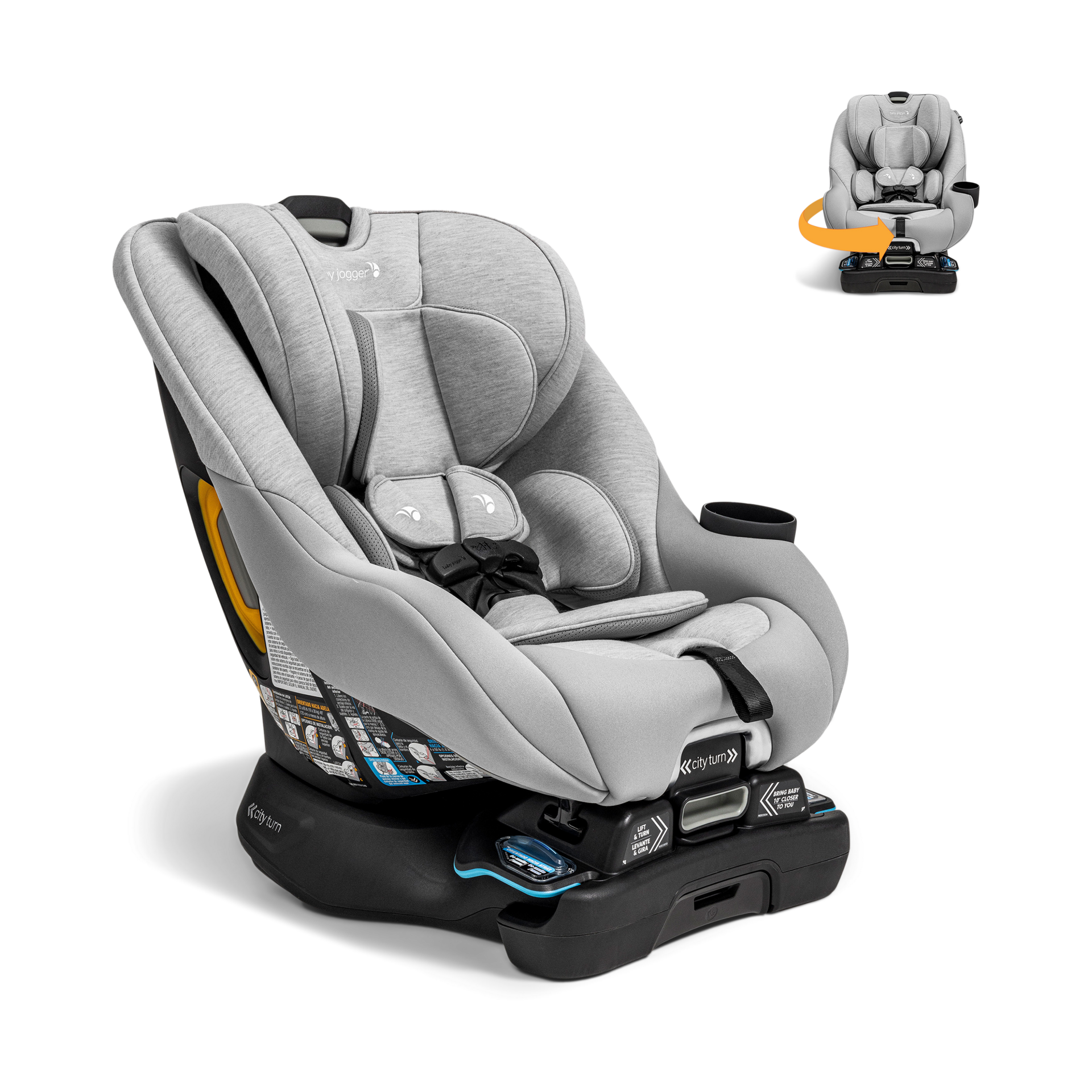 Baby Jogger City Turn Rotating Convertible Car Seat.