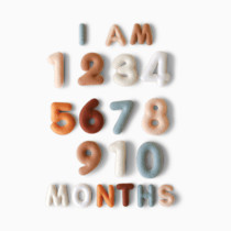 Lucy Darling Felt Baby Monthly Milestone Decor, Neutral Letters & Numbers, Newborn Photography Props, Baby Shower Gifts for Baby Boy or Girl, Milestone Markers, Photo Prop Number Sign for Age Display