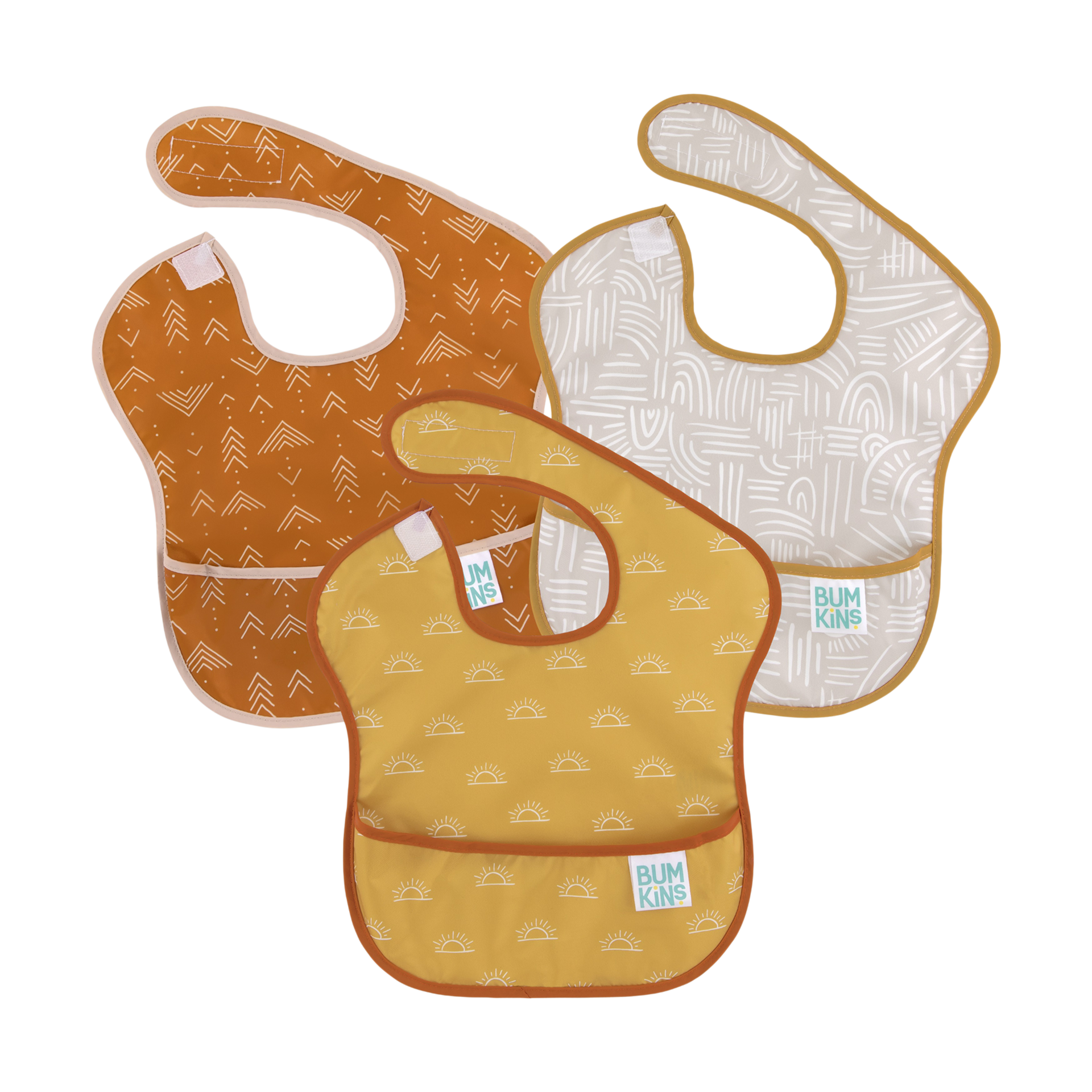 Bumkins SuperBib (3-Pack) - Sunshine, Wander, And Grounded - $15.19.