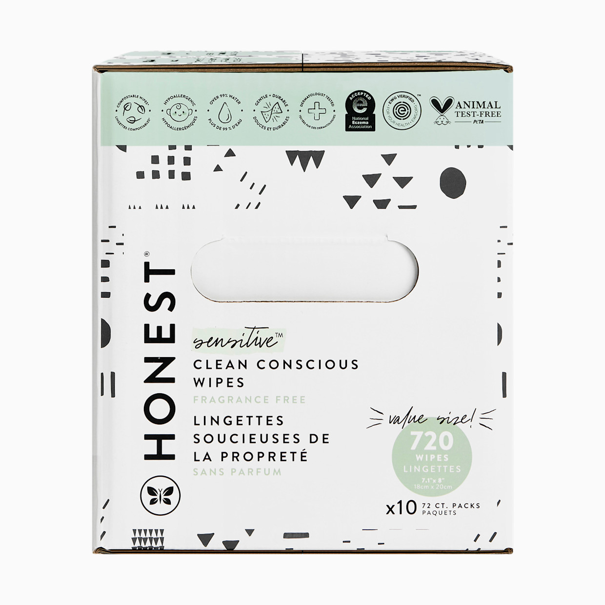 The Honest Company Baby Wipes - Pattern Play, 720 Count.