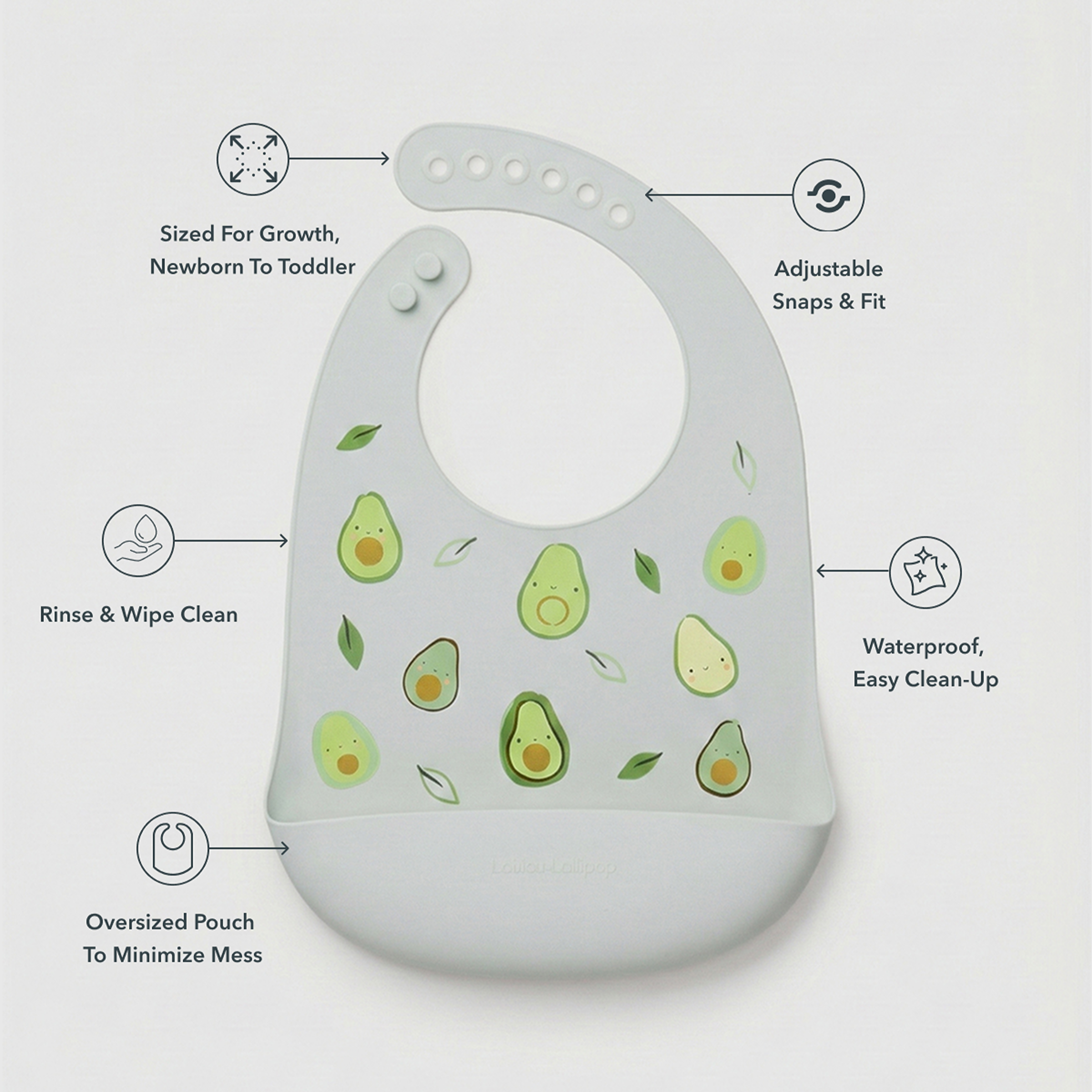 Loulou Lollipop Silicone Printed Bib 2.0.