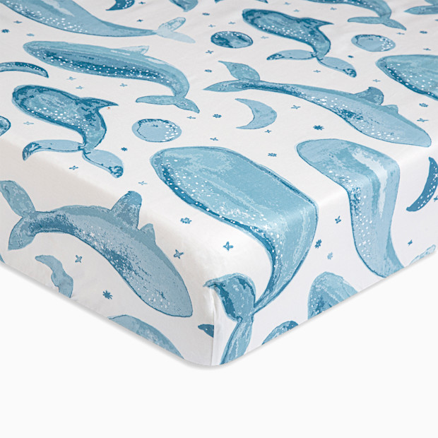 Crane Baby Cotton Sateen Crib Fitted Sheet.