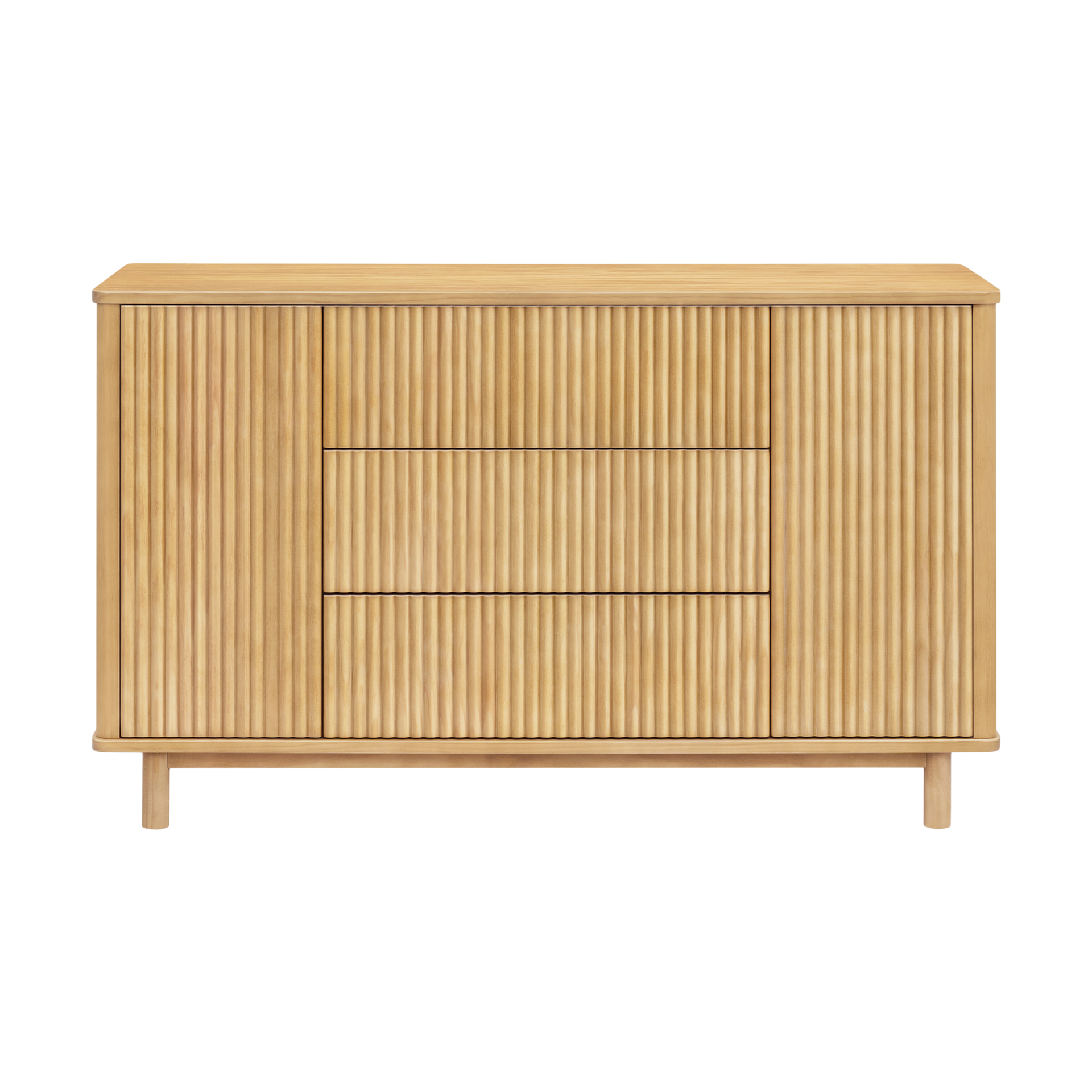 babyletto Pogo Tambour Assembled Dresser - Honey.