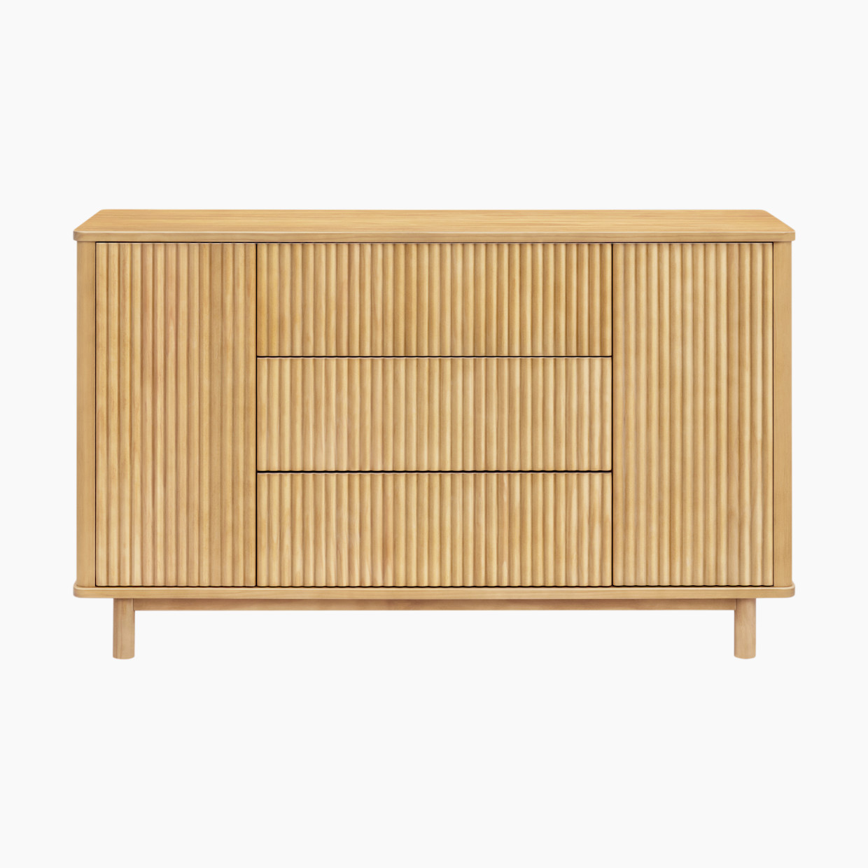 babyletto Pogo Tambour Assembled Dresser - Honey.