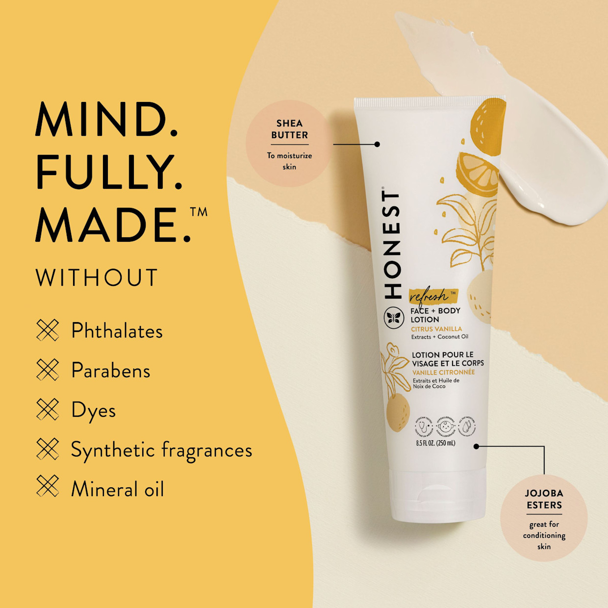 The Honest Company Face & Body Lotion - Refresh (Citrus Vanilla), 8.5 Fl Oz.