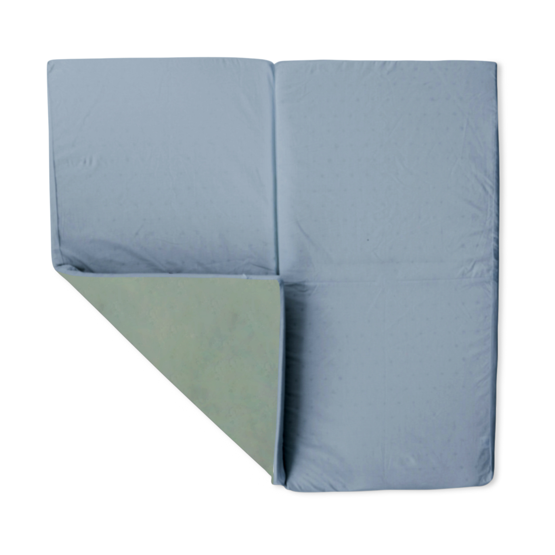 Toki Kids Mega Organic Cotton Play Mat - Sage Green/Ocean Blue.