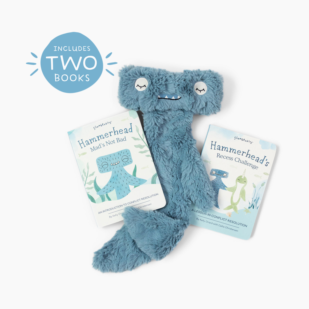 Slumberkins, Inc. Plush Snuggler & Book Bundle - Hammerhead's Conflict Resolution.