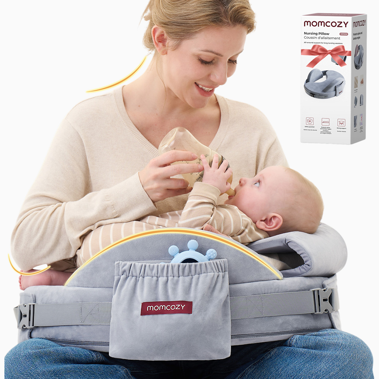 Momcozy Premium Adjustable Nursing Pillow.