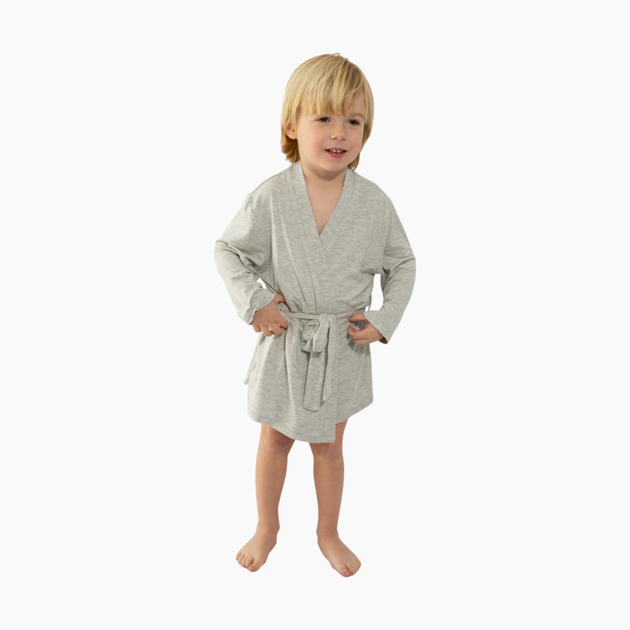 Snuggle Shield LUXE Bamboo Toddler Robe - Heather Grey, 2-3 T.