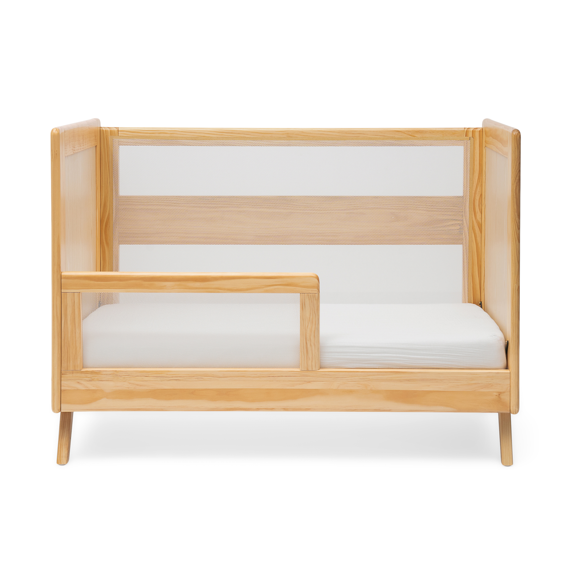 Halo 3-in-1 Breathable Mesh Convertible Crib with Conversion Kit - Natural.