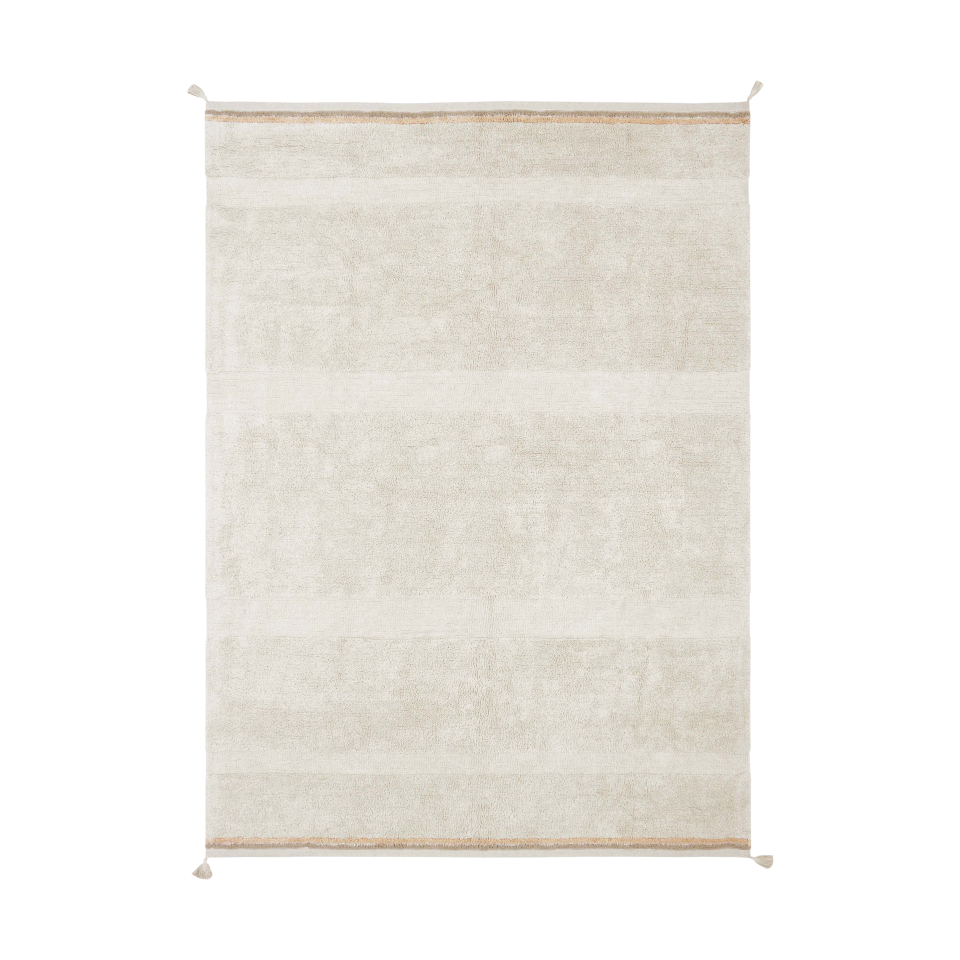 Lorena Canals Bloom Washable Rug - Natural, 6' 7" X 9' 10'.