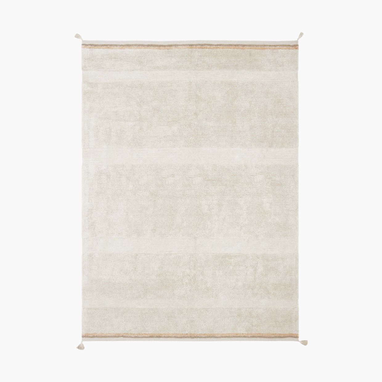 Lorena Canals Bloom Washable Rug - Natural, 6' 7" X 9' 10'.