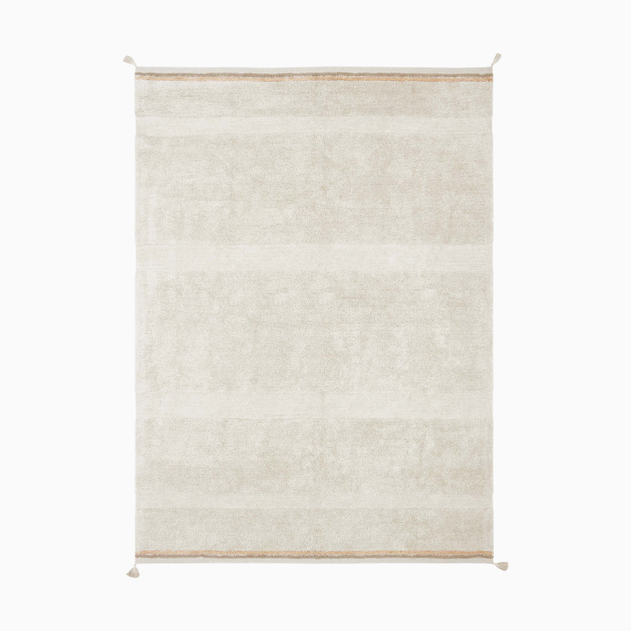 Lorena Canals Bloom Washable Rug - Natural, 6' 7" X 9' 10'.