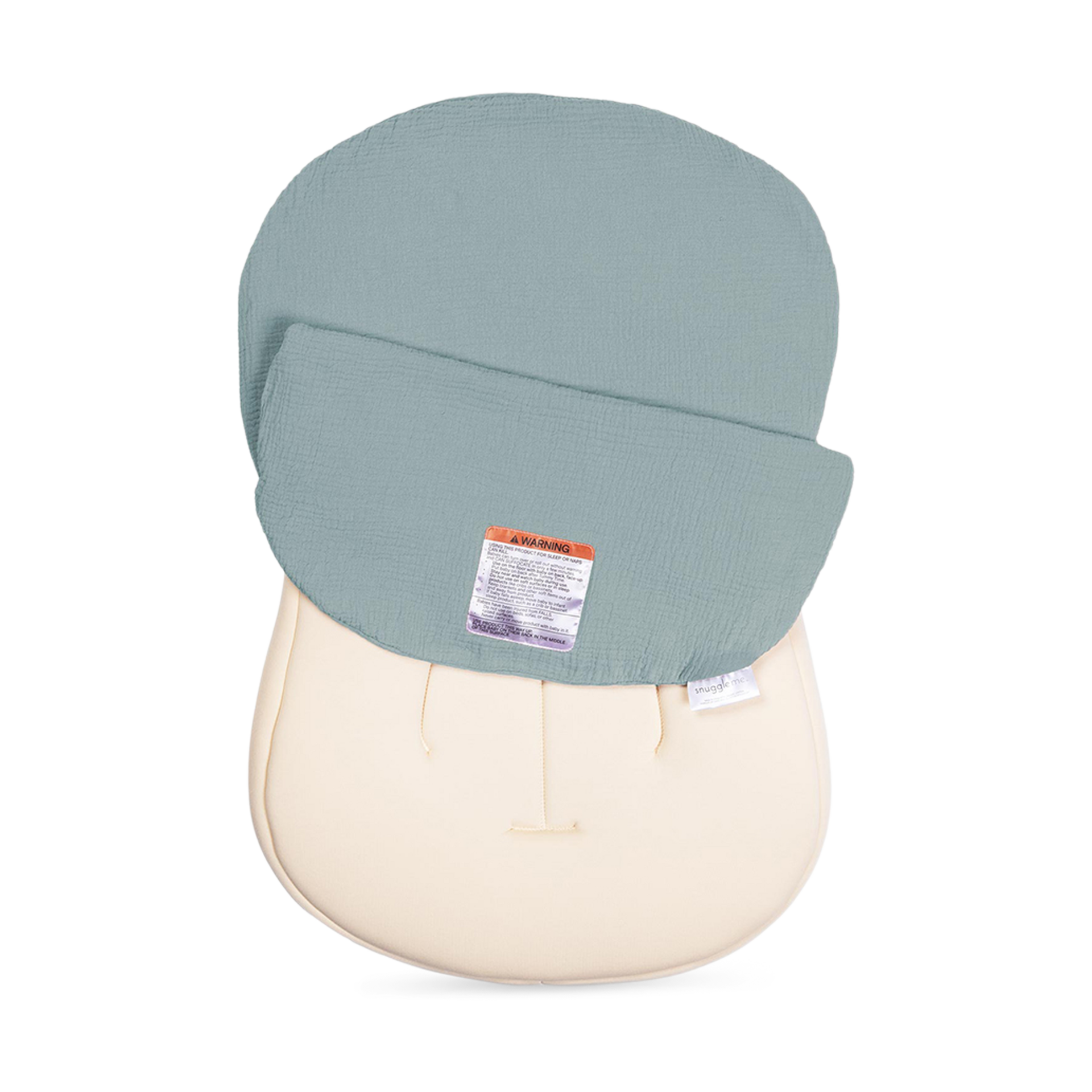 Snuggle Me Organic Infant Lounger Curve Muslin Cover - Slate.