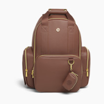 Huggies Signature Hug Pack Diaper Backpack, Cognac Leather, O/S
