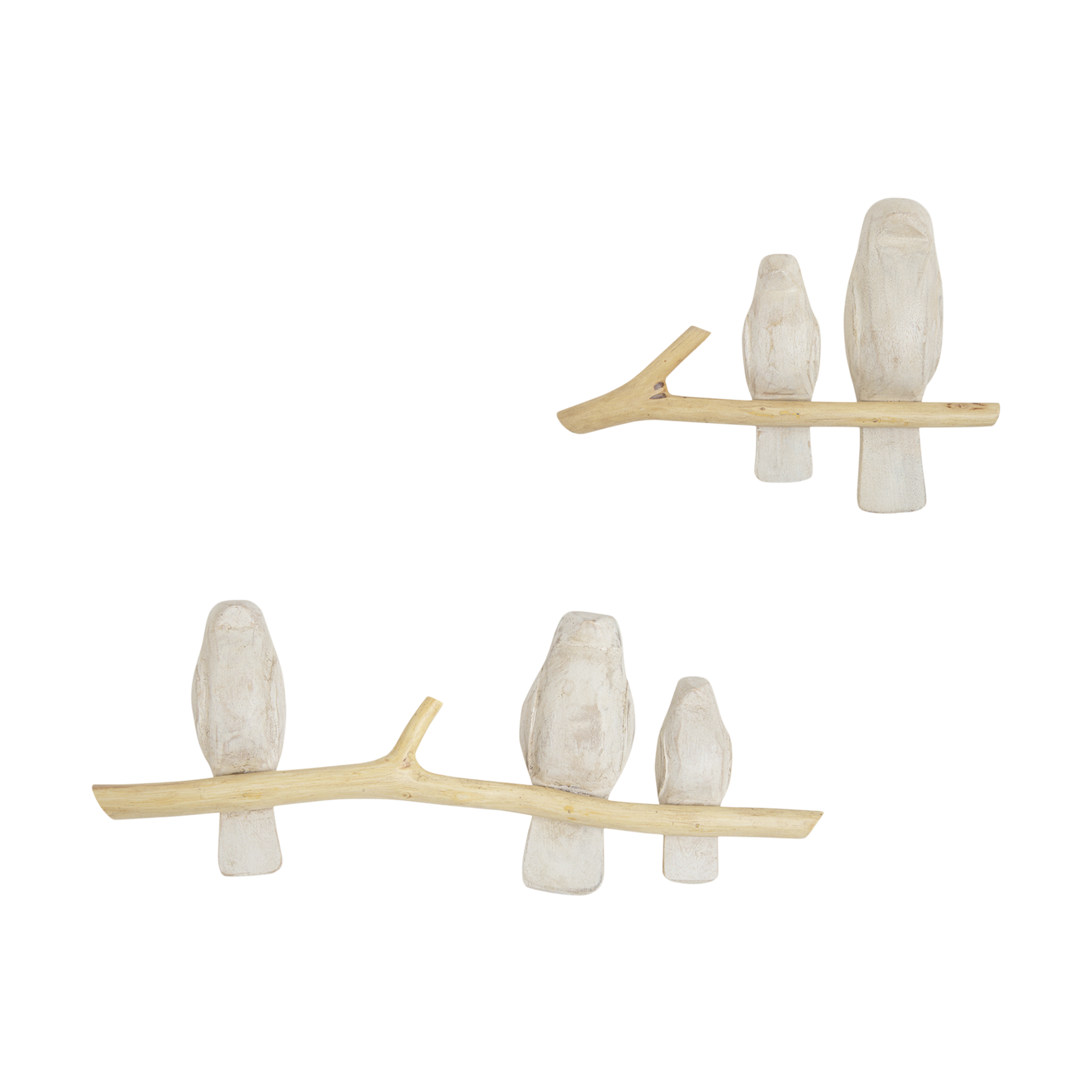 Crane Baby Hand Carved Birds Wall Decor.