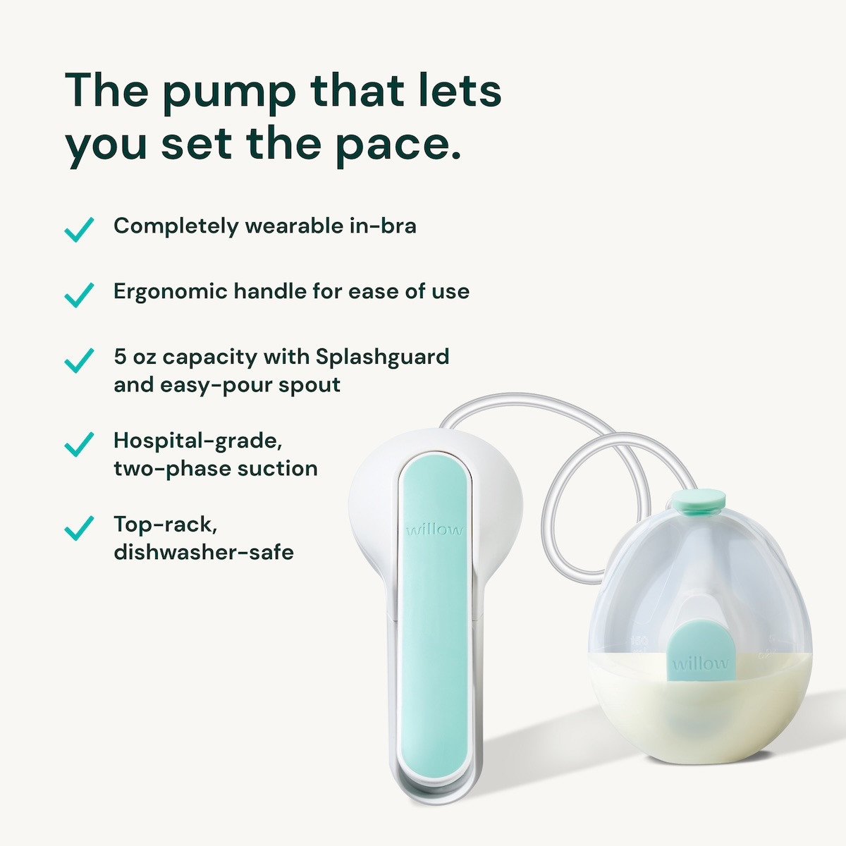 Willow Wave Wearable Manual Pump.