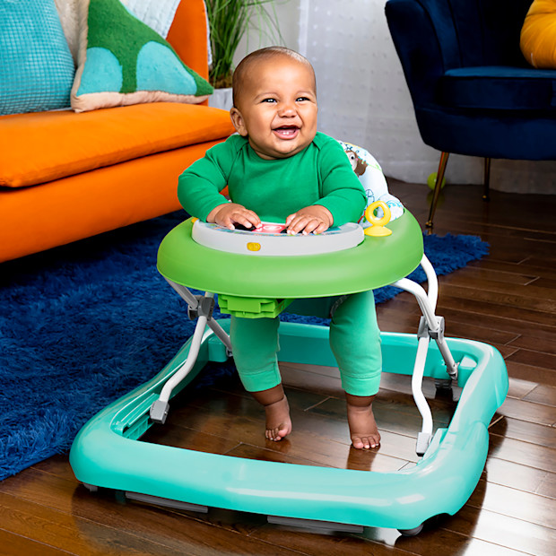 Bright Starts Tiny Trek 2-in-1 Baby Activity Walker, Jungle Vines.