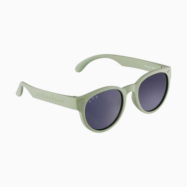 Roshambo Baby Polarized Baby Shades with Case and Strap Kit - Sage Green, 0-24 Months.