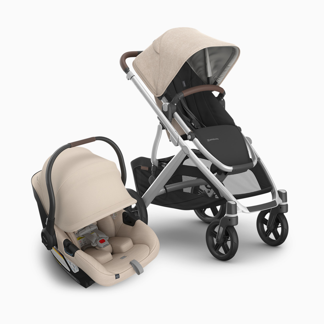 UPPAbaby Vista V3 Stroller & Aria V2 Lightweight Infant Car Seat Travel System - Declan.