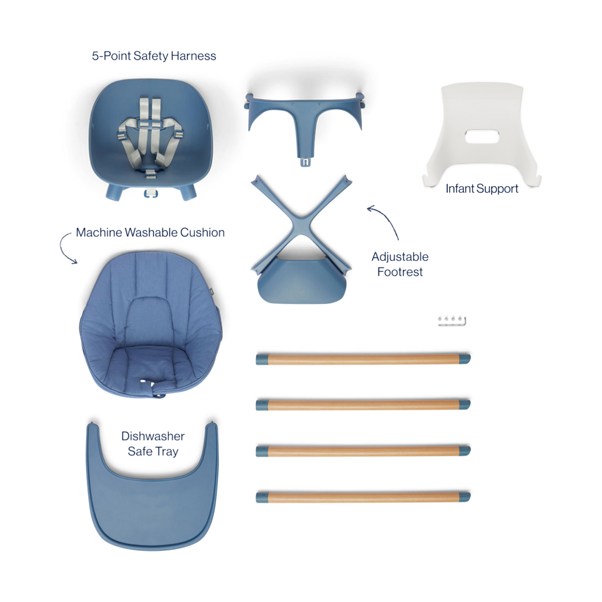 Lalo High Chair + Infant Kit.