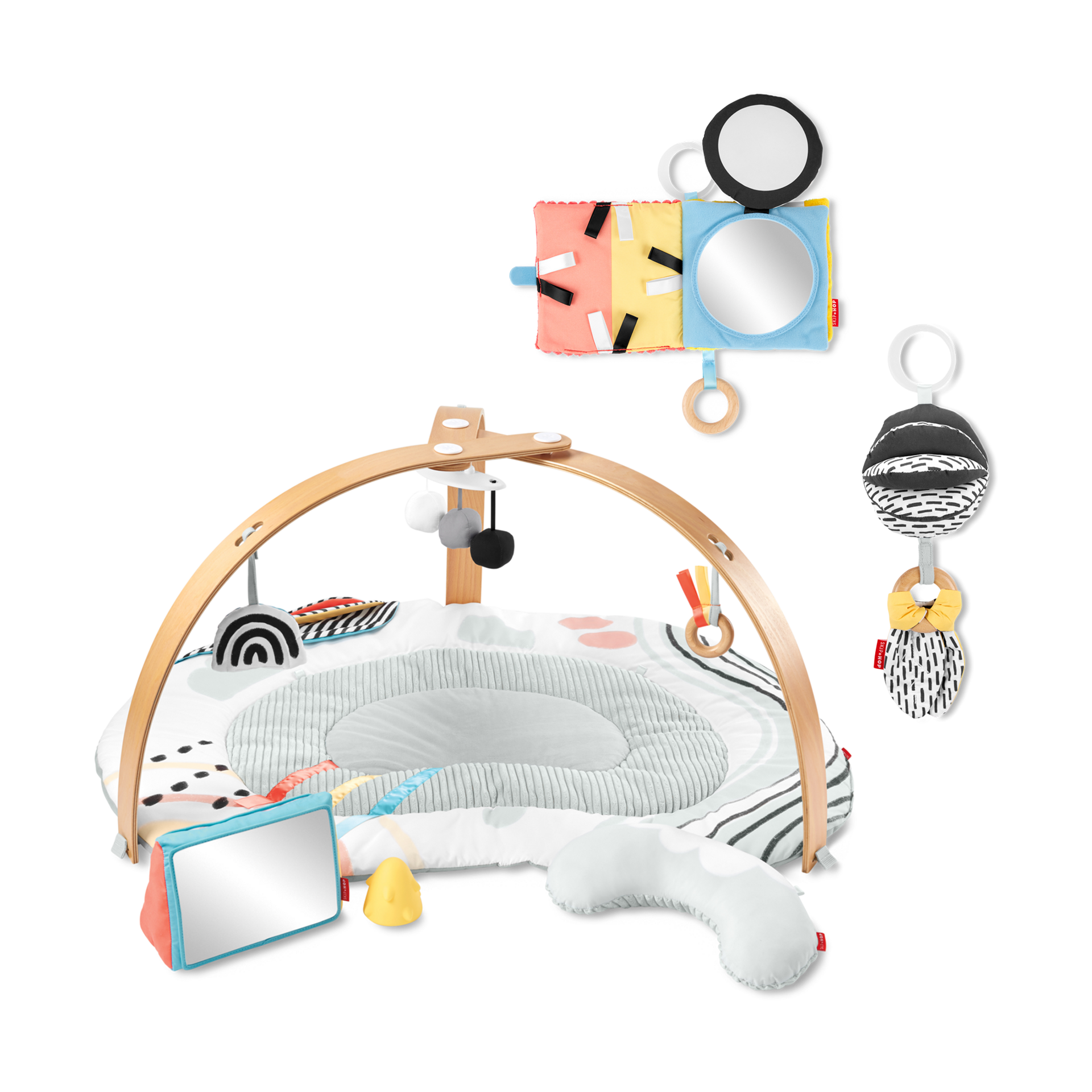 Skip Hop Discoverosity Montessori Gym and Stroller Toys Bundle.