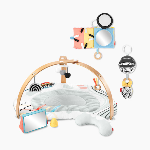 Skip Hop Discoverosity Montessori Gym and Stroller Toys Bundle.