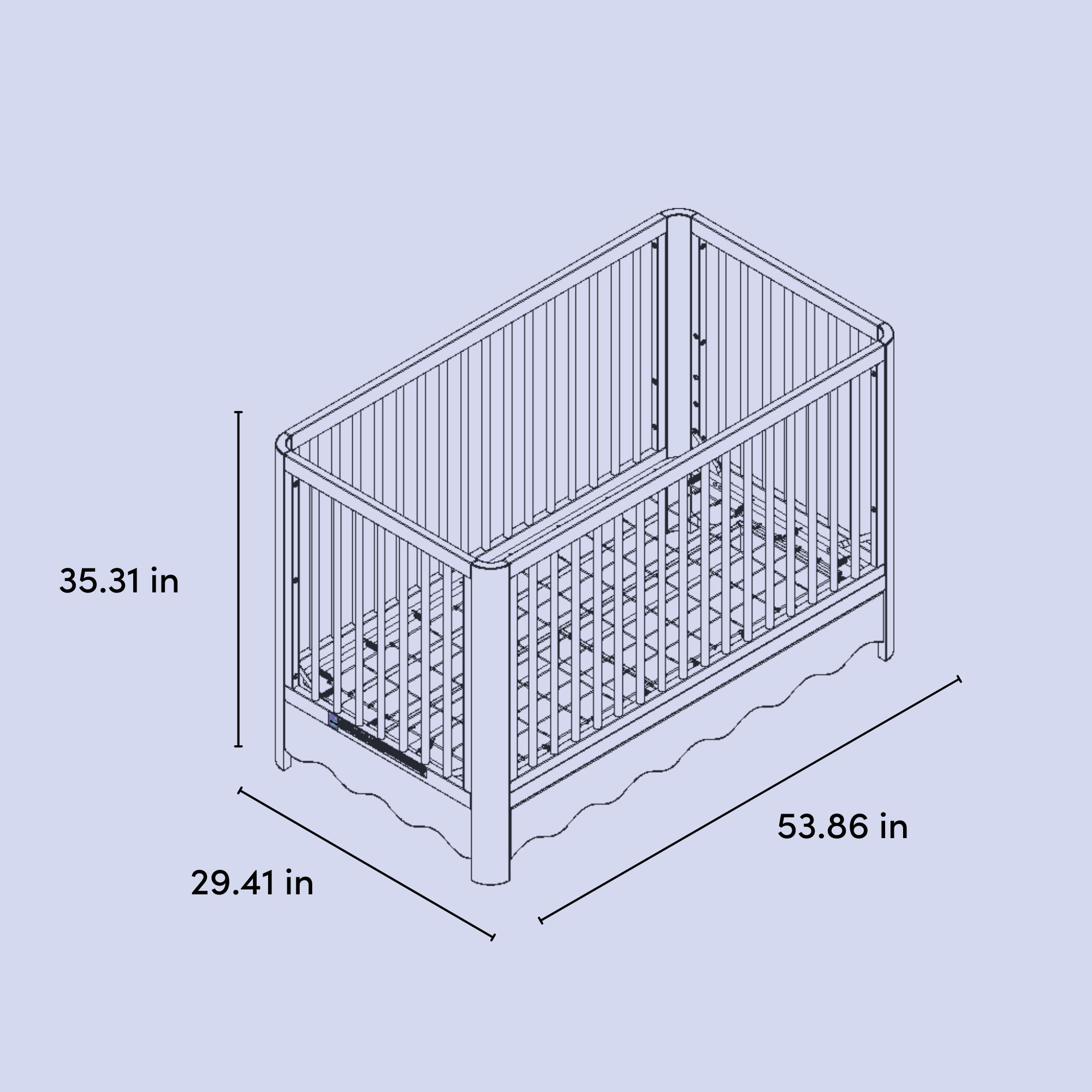Storkcraft Casablanca Deluxe 5-in-1 Convertible Crib with Drawer - Frosted Oat.