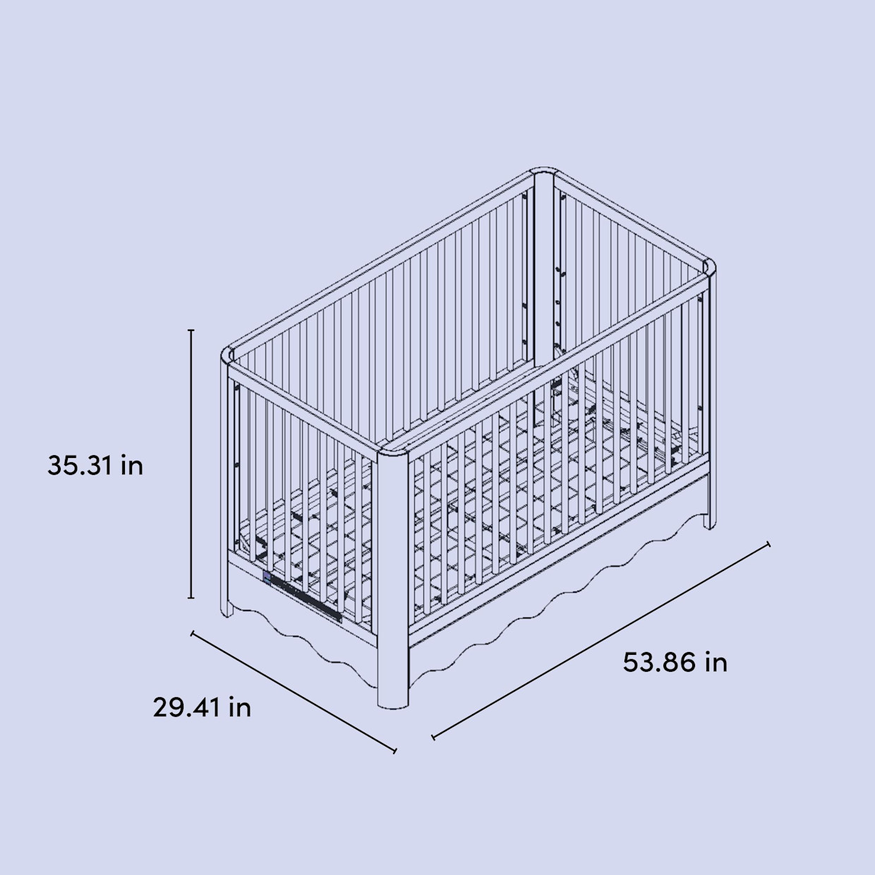 Storkcraft Casablanca Deluxe 5-in-1 Convertible Crib with Drawer - Blush.