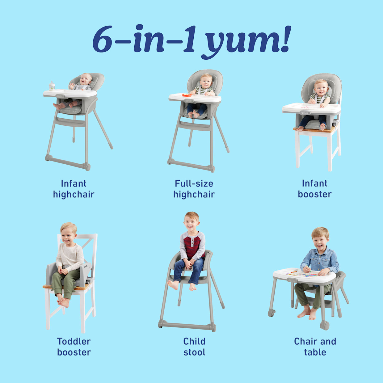 Graco Table2Table LX 6-in-1 Highchair - Willow.