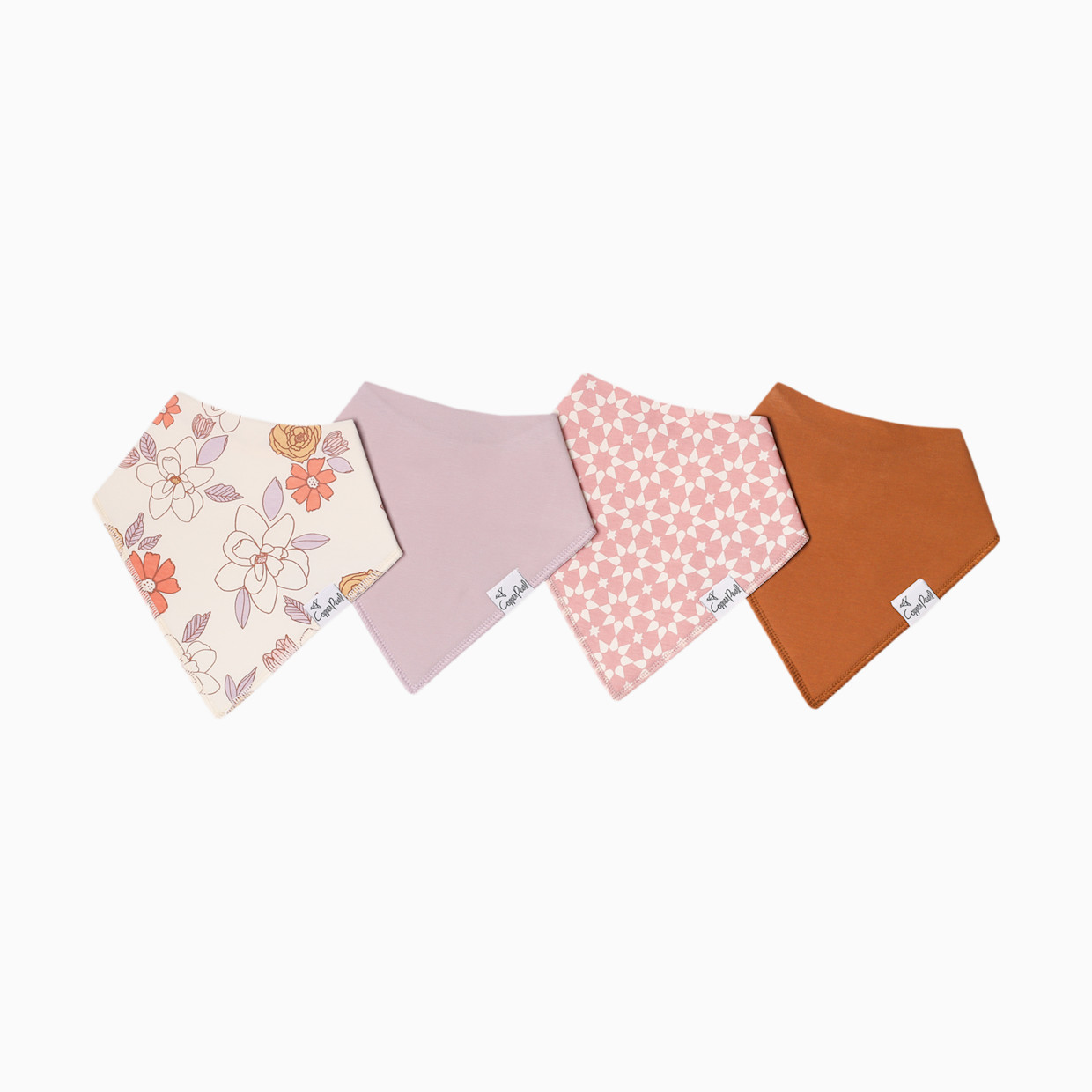 Copper Pearl Printed Bandana Bib Set (4-Pack) - Ferra.