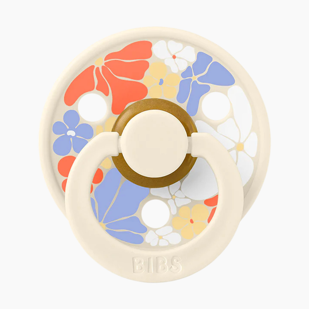 BIBS Studio Morning Bloom Colour Natural Rubber Pacificier (2-pack) - Ivory, Size 2.