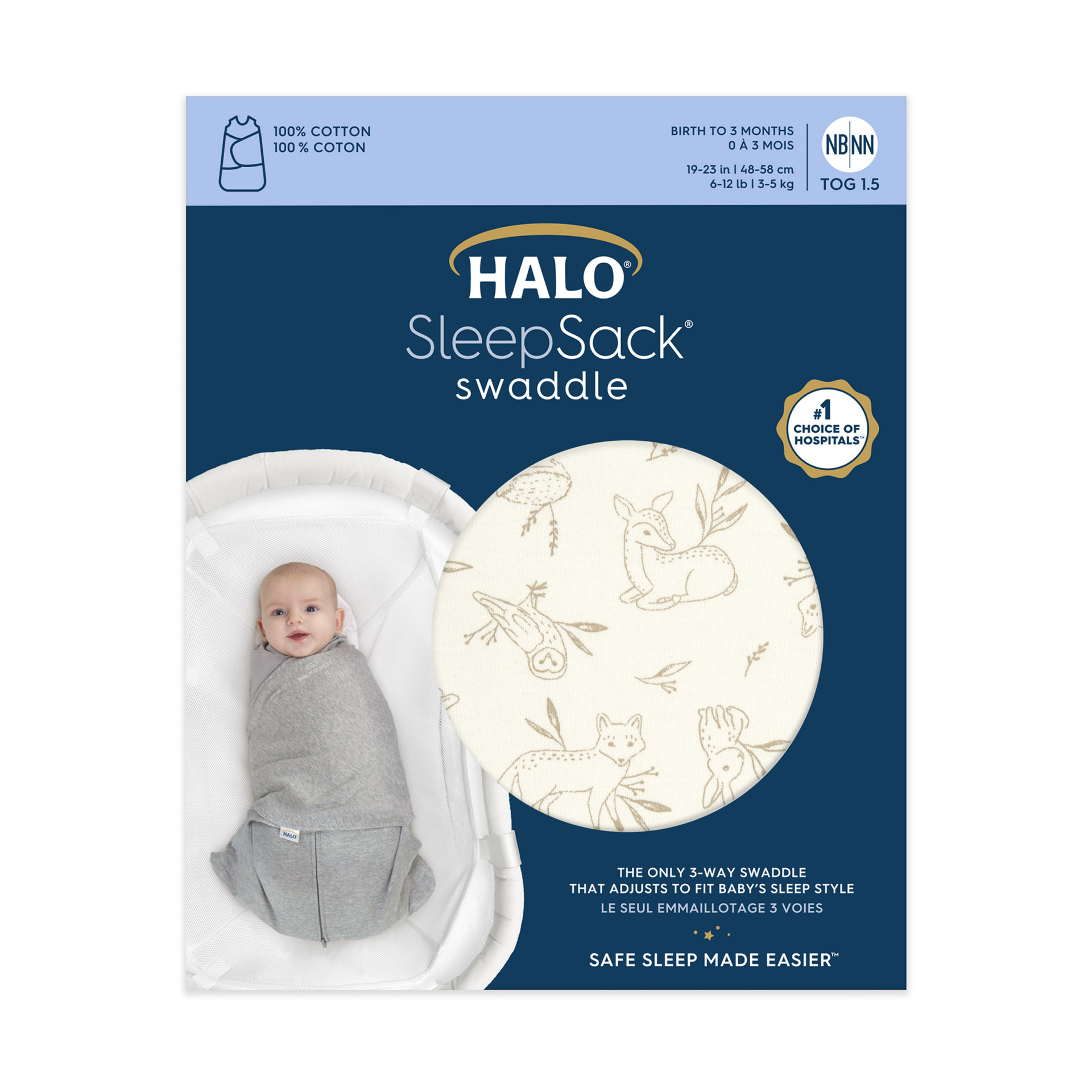 Halo SleepSack Swaddle Cotton - Lullaby Forest, Newborn | Babylist Shop