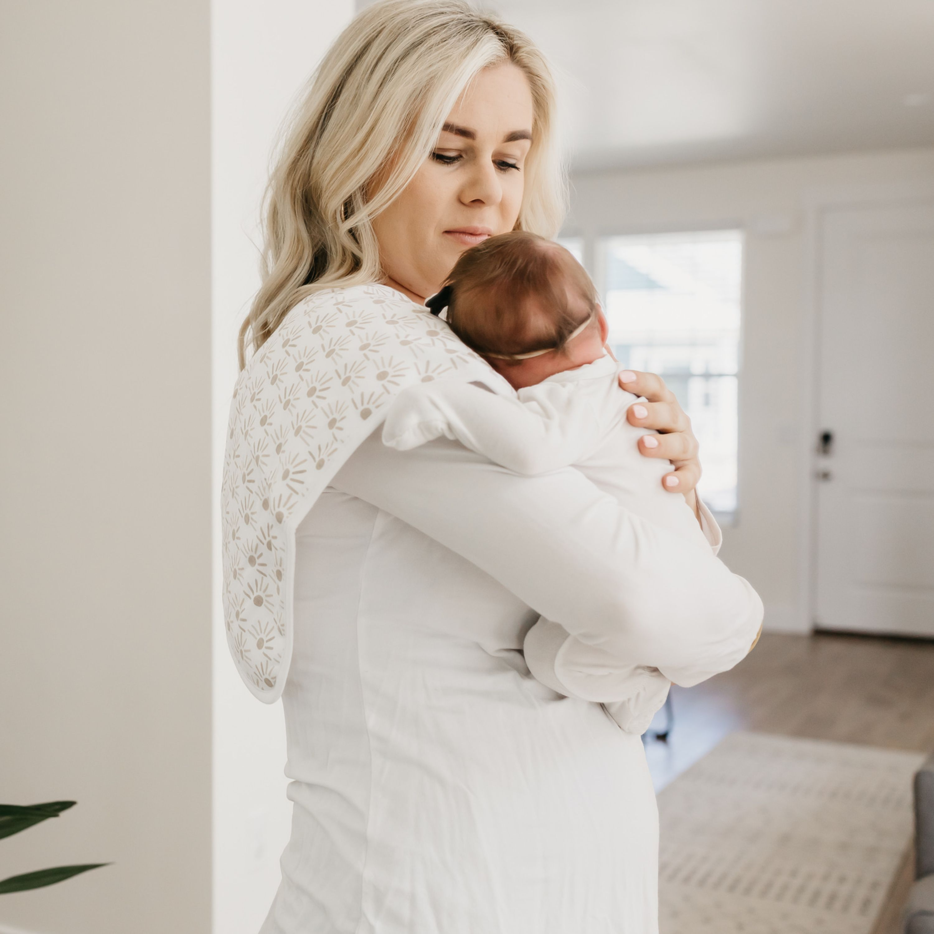 Copper Pearl Printed Burp Cloth Set - Bliss.