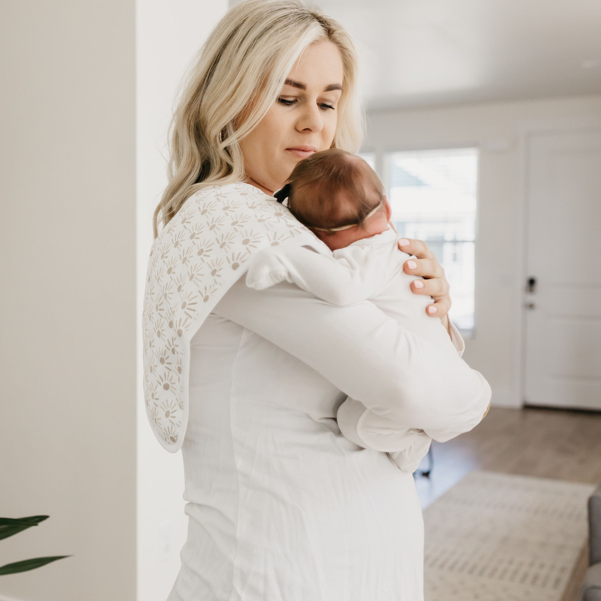 Copper Pearl Printed Burp Cloth Set - Bliss.