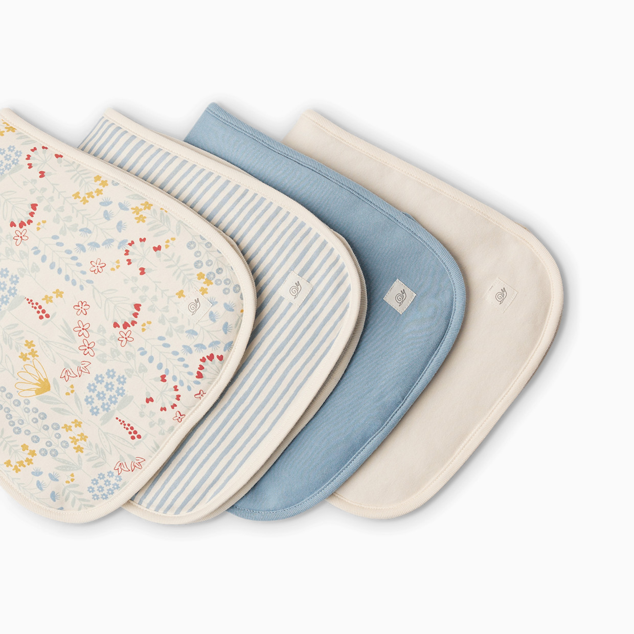 Tiny Kind 4 Pack Organic Burp Cloth - Multi Floral.