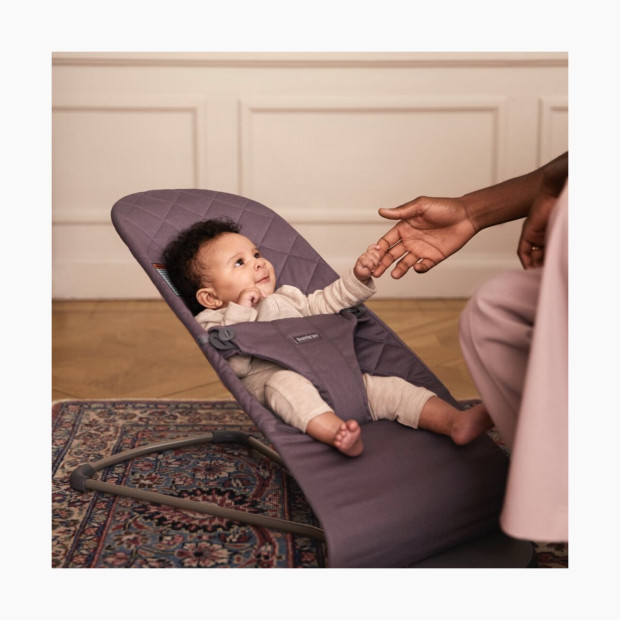 Babybjörn Bouncer Bliss - Dark Purple Classic Quilted Cotton.