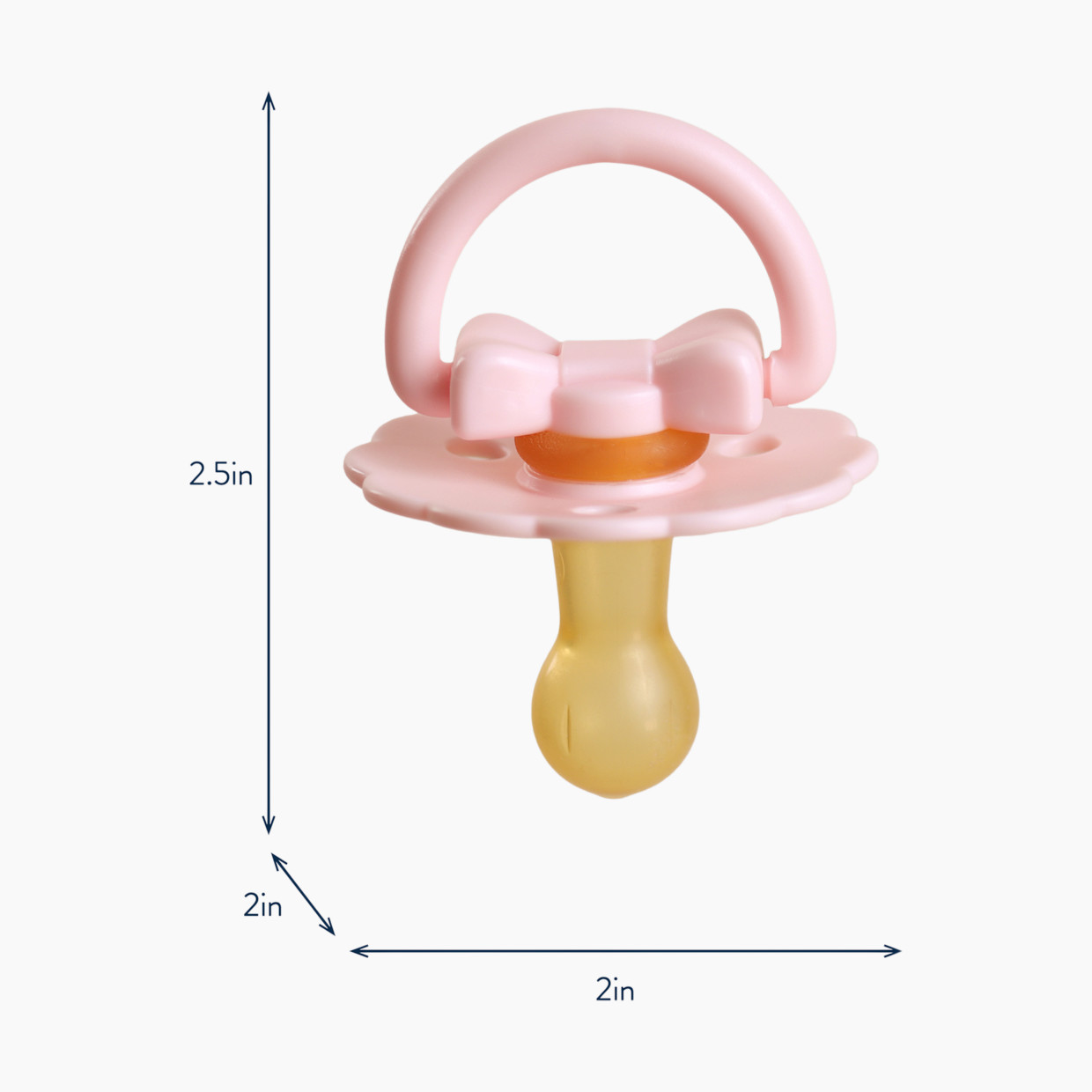 Itzy Ritzy Itzy Soother Natural Rubber Pacifier - Bow, 6-18.