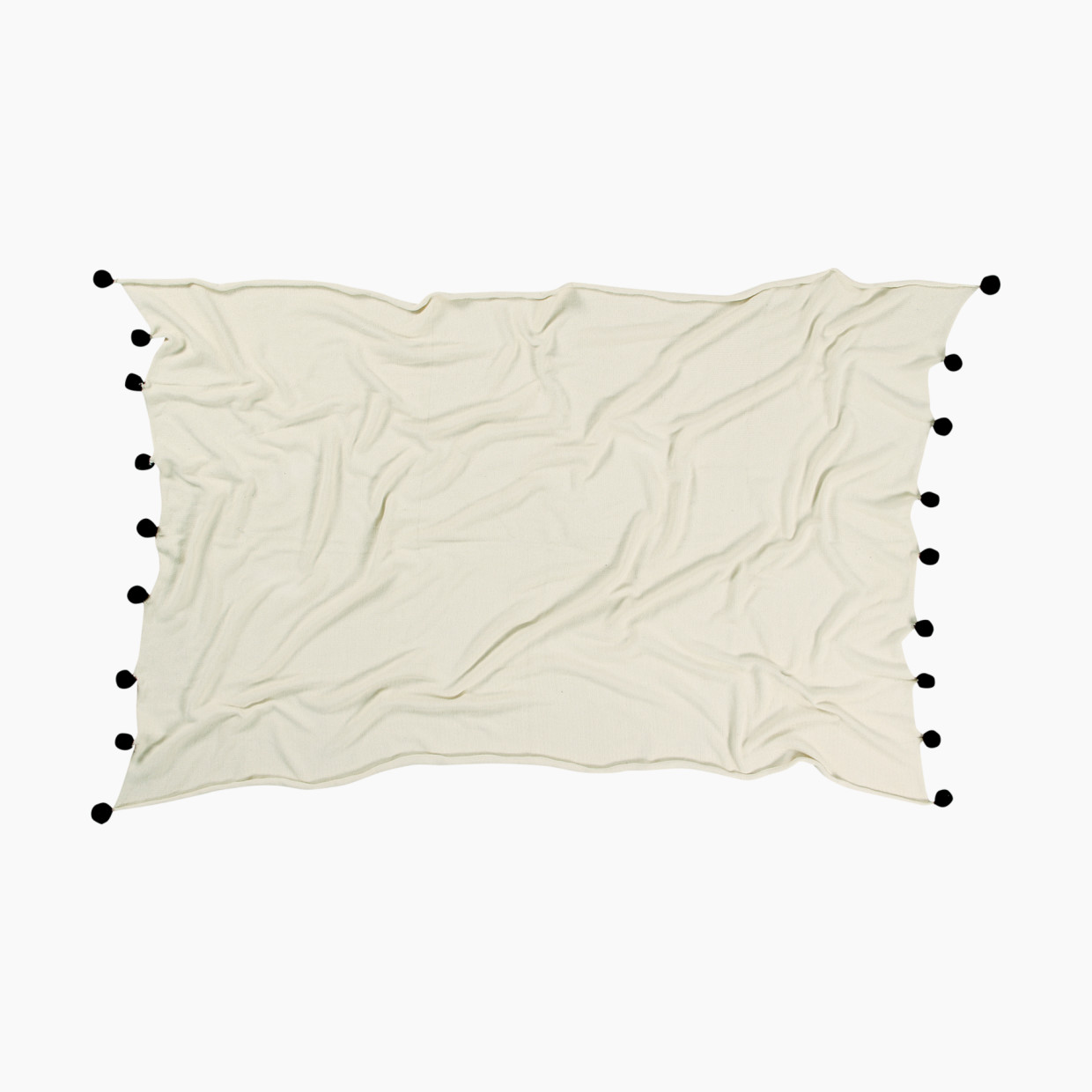 Lorena Canals Cotton Bubbly Blanket - Natural/Black.