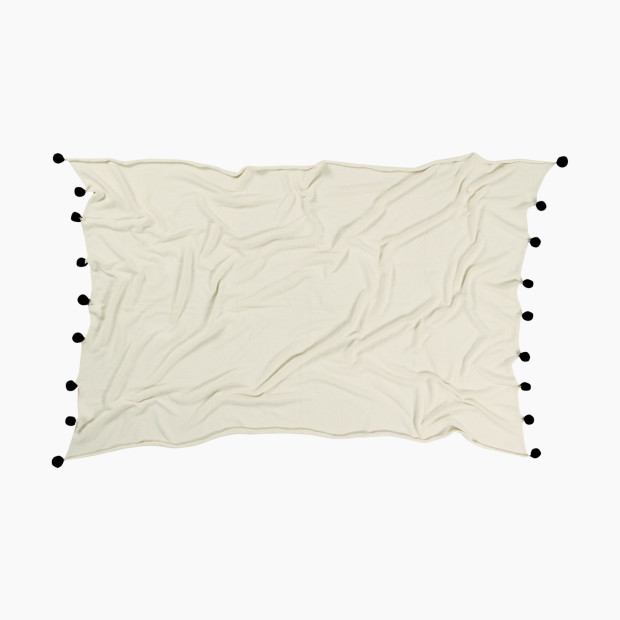 Lorena Canals Cotton Bubbly Blanket - Natural/Black.