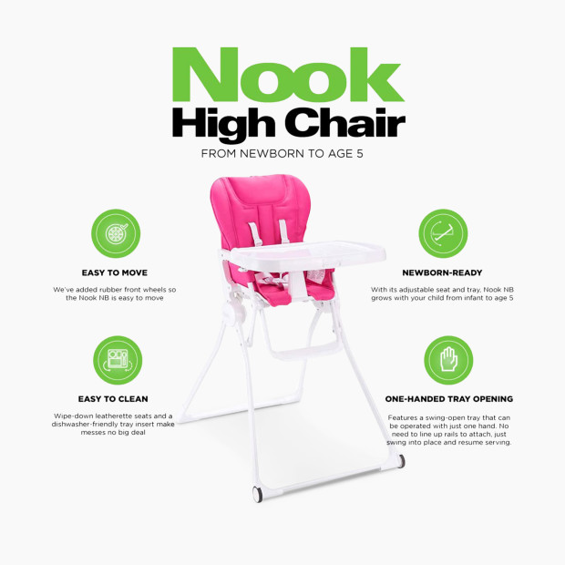 Joovy Nook Newborn High Chair - Pink Crush.