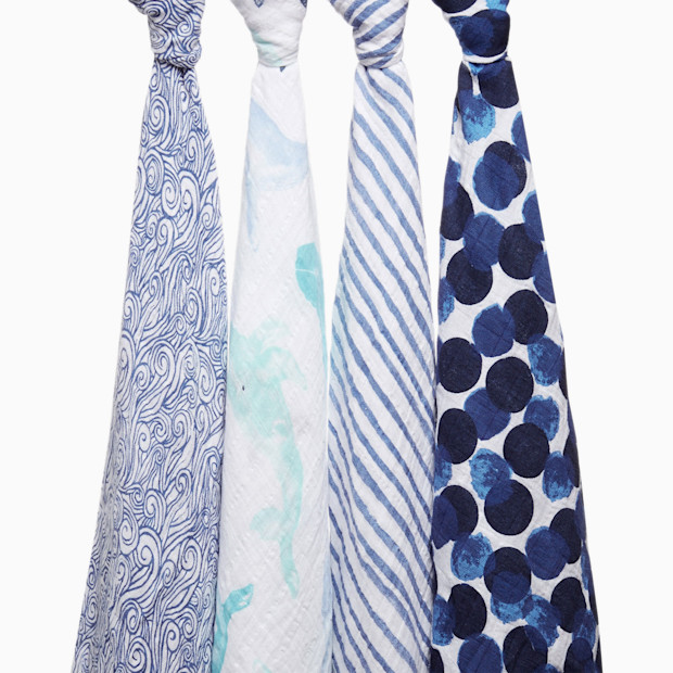 Aden + Anais Cotton Muslin Swaddle 4-Pack.